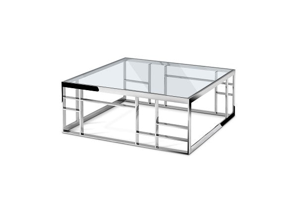 Modrest Stephen Modern Glass & Stainless Steel Square Coffee Table Other Coffee Table SKU VGHB-341E Product ID: 79545