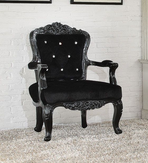 ACME Black Frame & PU Pascal Accent Chair Model 59131