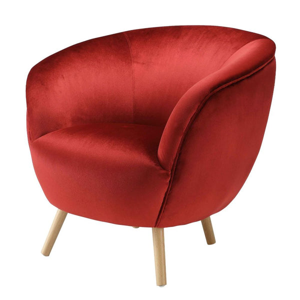 ACME Aisling Red Velvet Accent Chair Model 59657
