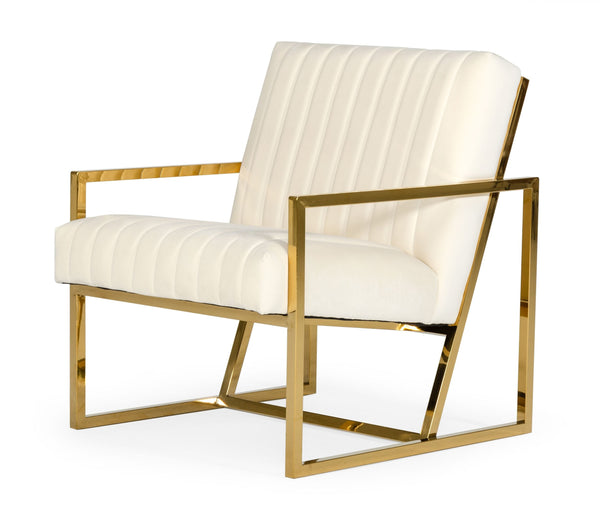 Divani Casa Baylor Modern Off White Accent Chair Off-White Lounge Chair SKU VGRH-RHS-AC-227 Product ID: 76710