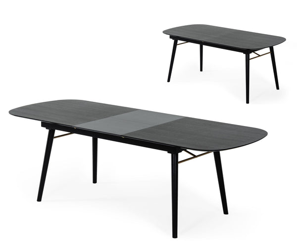 Modrest Addax Modern Black Extendable Dining Table Black Dining Table SKU VGMAMIT-8109 Product ID: 76942