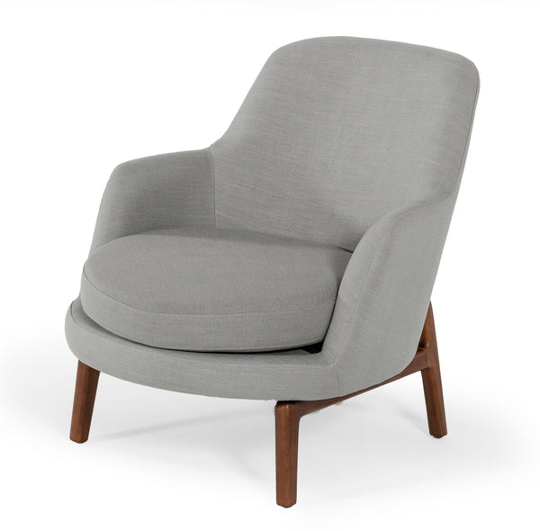 Modrest Metzler Modern Grey Fabric Accent Chair Grey Lounge Chair SKU VGUIMY465-GREY Product ID: 77282