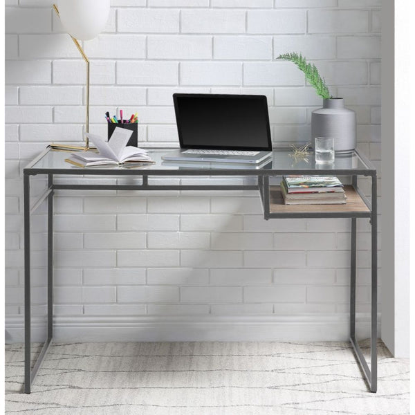 ACME Yasin Gray & Glass Desk Model 92588