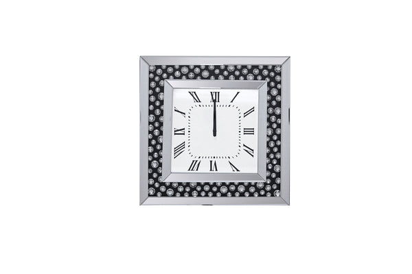 ACME Marku Mirrored & Faux GemStones Wall Clock Model 97402