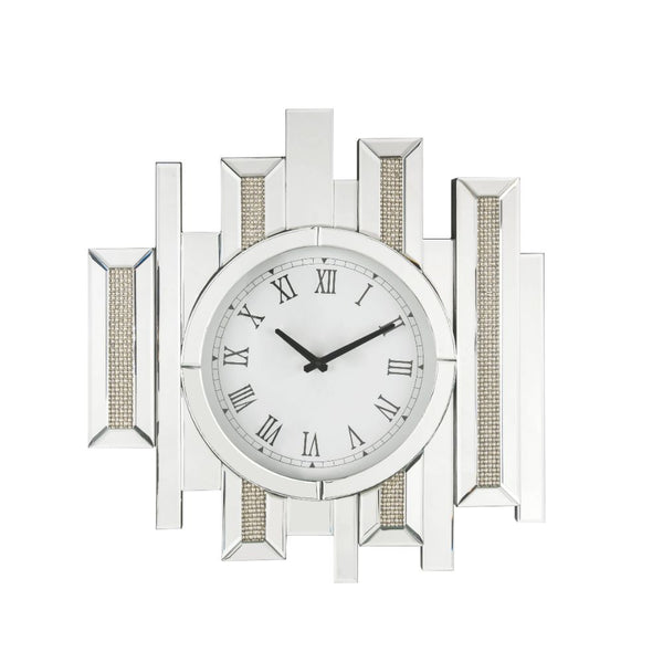 ACME Lavina Mirrored & Faux Diamonds Wall Clock Model 97728