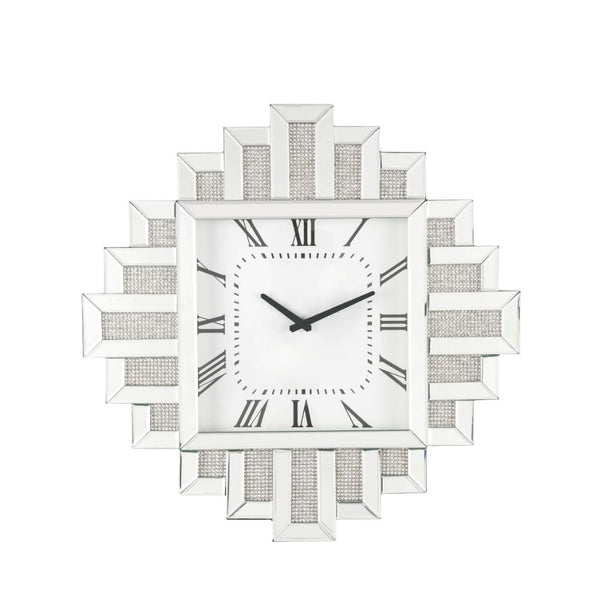 ACME Lavina Mirrored & Faux Diamonds Wall Clock Model 97729