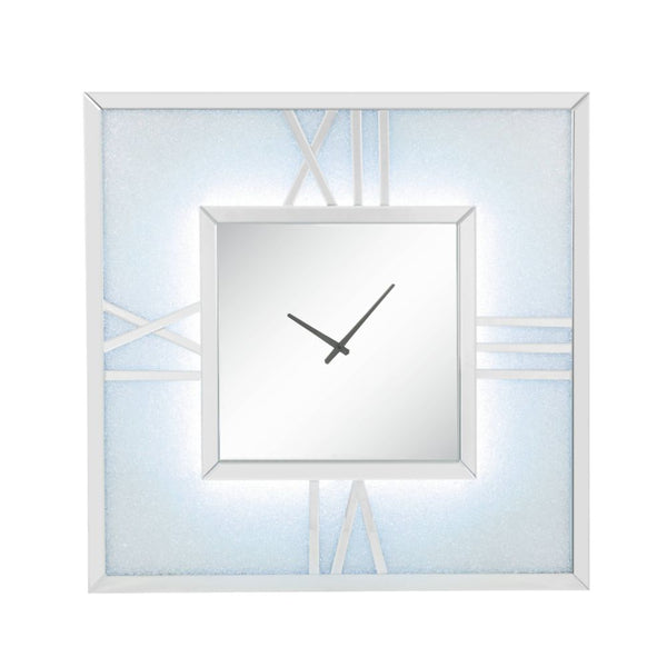 ACME Noralie Mirrored & Faux Diamonds Wall Clock Model 97730