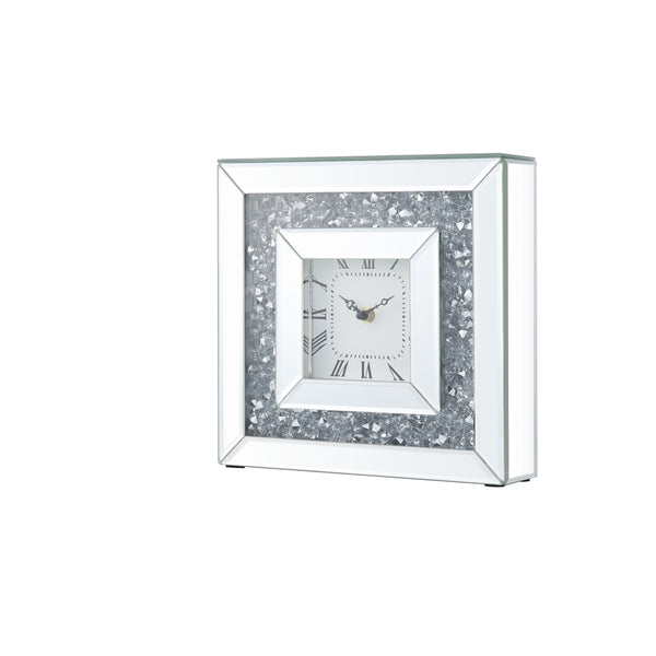 ACME Noralie Mirrored & Faux Diamonds Accent Clock Model 97817