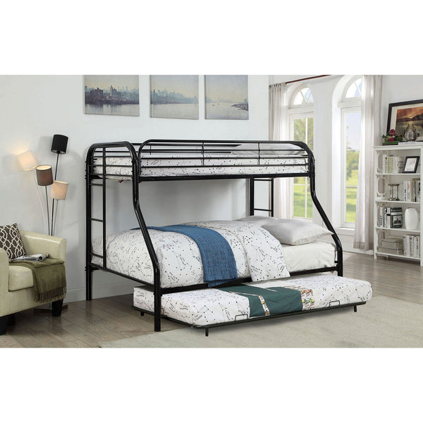 Furniture Of America Opal Black Contemporary Twin Full Bunk Bed Model CM-BK931BK-TF Default Title