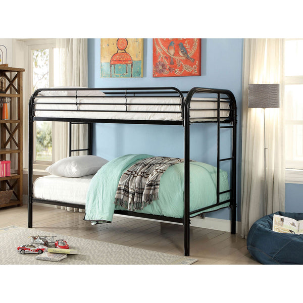 Furniture Of America Opal Black Contemporary Twin Twin Bunk Bed Model CM-BK931BK-TT Default Title