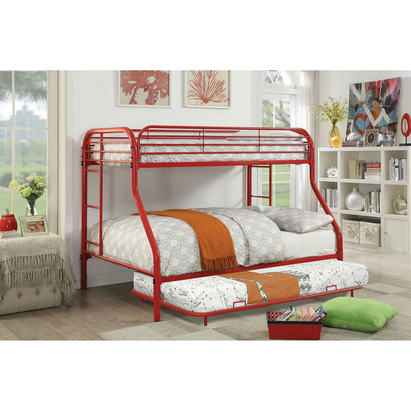 Furniture Of America Opal Red Contemporary Twin Full Bunk Bed Model CM-BK931RD-TF Default Title