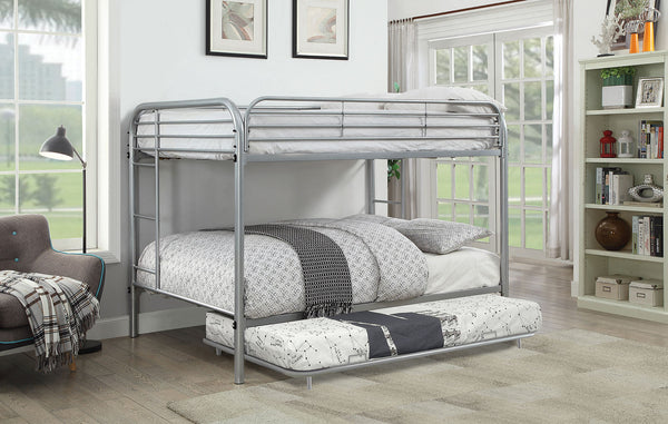 Furniture Of America Opal Silver Contemporary Full Full Bunk Bed Model CM-BK931SV-FF Default Title