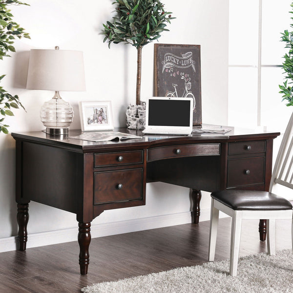 Furniture Of America Lewis Dark Walnut Transitional Writing Desk Model CM-DK5055 Default Title