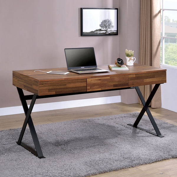 Furniture Of America Tensed Black Industrial Writing Desk Model CM-DK807 Default Title