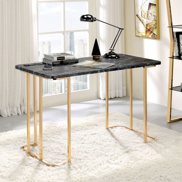 Furniture Of America Delphine Gold/Black Contemporary Desk Model CM-DK919BK Default Title