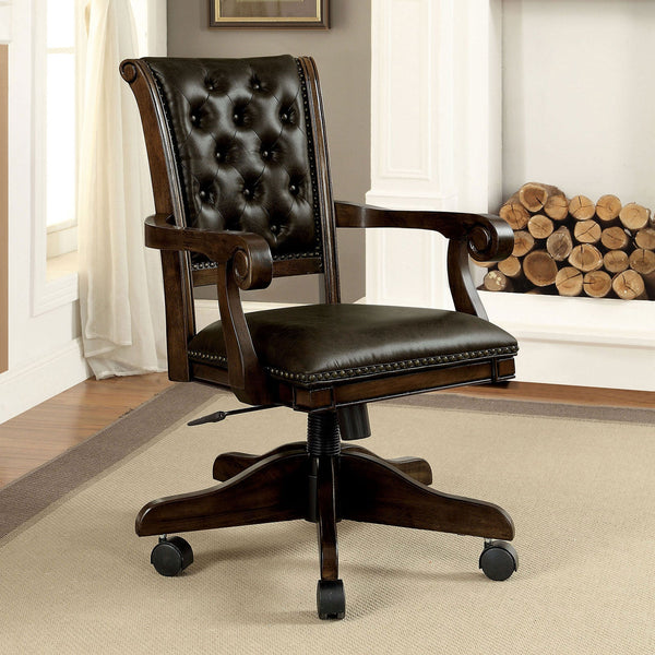 Furniture Of America Kalia Brown Transitional Height-Adjustablearm Chair Model CM-GM347AC Default Title