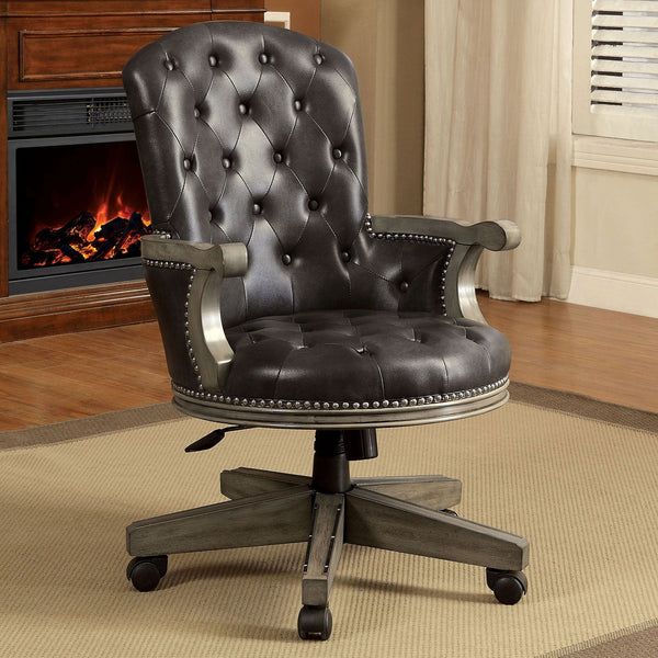 Furniture Of America Yelena Gray/Black Transitional Height-Adjustablearm Chair Model CM-GM357AC Default Title