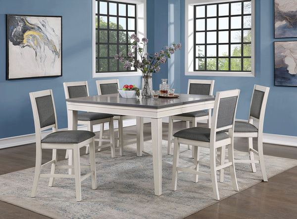 Furniture Of America Lakeshore White/Gray Transitional Counter Height Table Model CM3909PT Default Title