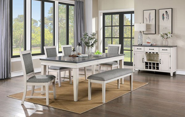 Furniture Of America Lakeshore White/Gray Transitional Dining Table Model CM3909T Default Title