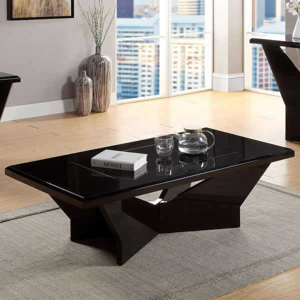 Furniture Of America Dubendorf Black Contemporary Coffee Table, Black Model CM4183BK-C Default Title