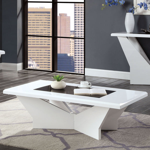 Furniture Of America Dubendorf White Contemporary Coffee Table, White Model CM4183WH-C Default Title