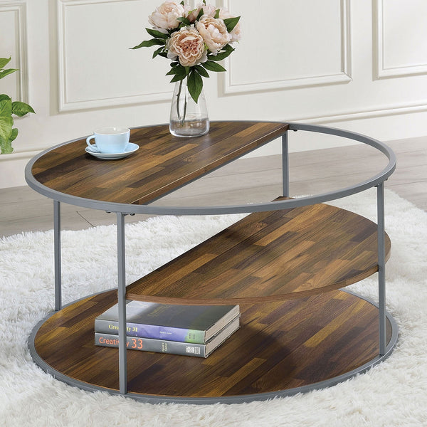 Furniture Of America Orrin Gray/Walnut Industrial Coffee Table Model CM4396GY-C Default Title