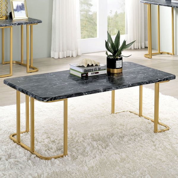 Furniture Of America Calista Gold/Black Contemporary Coffee Table Model CM4564BK-C Default Title