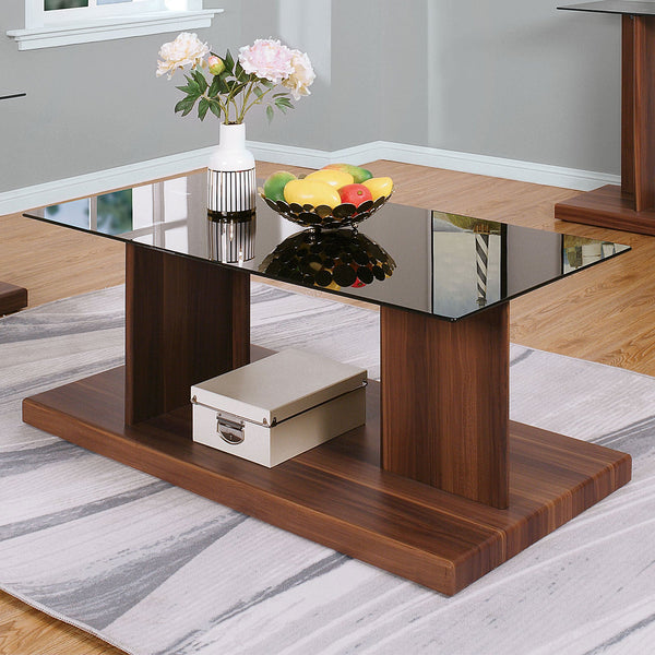 Furniture Of America Mannedorf Black/Dark Walnut Contemporary Coffee Table Model CM4567A-C Default Title