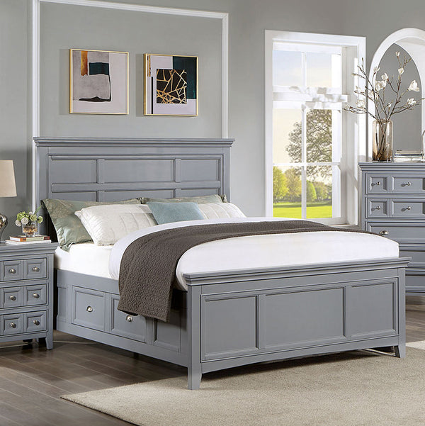 Furniture Of America Castlile Gray Transitional Bed, Gray Model CM7413GY