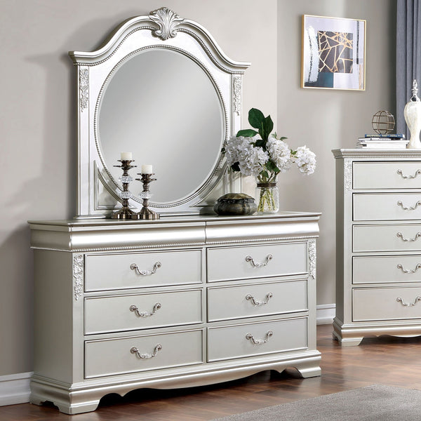 Furniture Of America Alecia Silver Transitional Dresser, Silver Model CM7458SV-D Default Title
