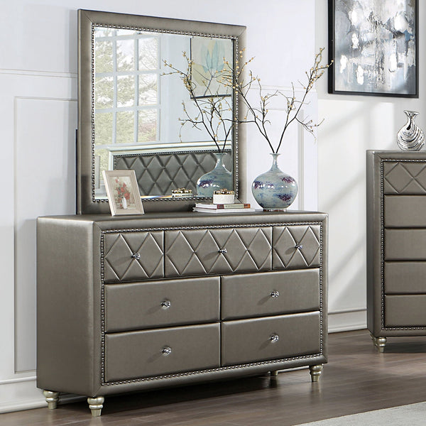 Furniture Of America Xandria Champagne Transitional Dresser, Champagne Model FOA7224CPN-D Default Title