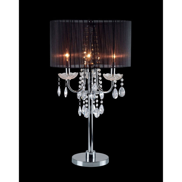 Furniture Of America Jada Chrome/Black Glam Table Lamp Model L76733BK-T Default Title
