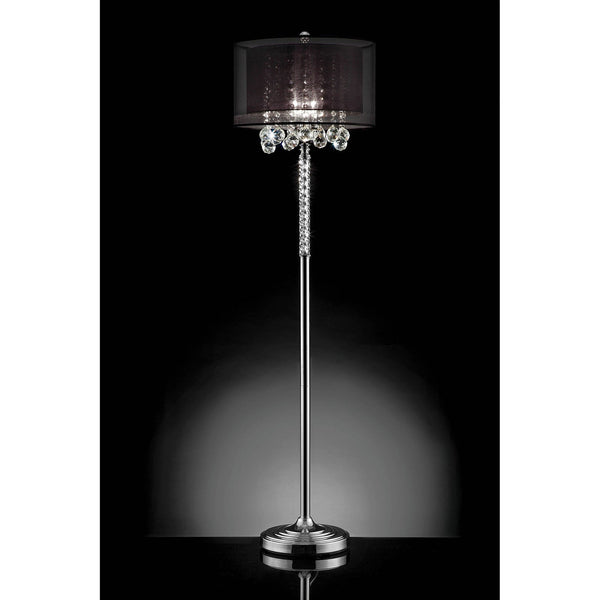 Furniture Of America Ivy Chrome Glam Floor Lamp Model L9150F Default Title