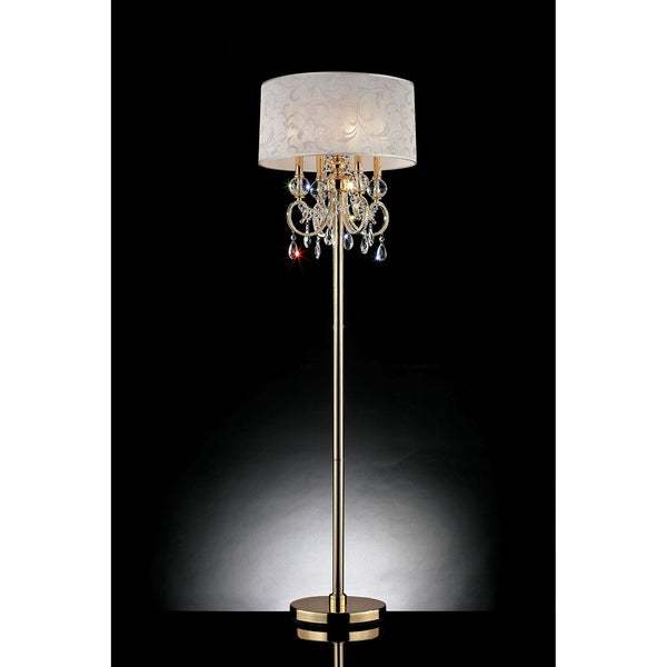 Furniture Of America Deborah Gold Traditional 63"H Gold Floor Lamp Model L9155F Default Title
