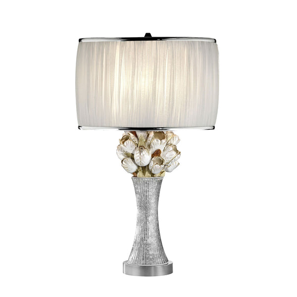 Furniture Of America Simone White/Silver Glam Table Lamp Model L95508T Default Title