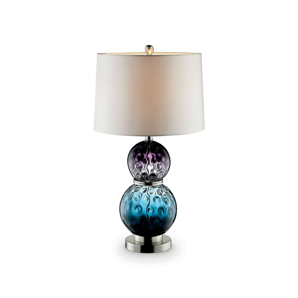 Furniture Of America Camila Purple/Blue Contemporary 27.5"H Glass Table Lamp Model L95722 Default Title