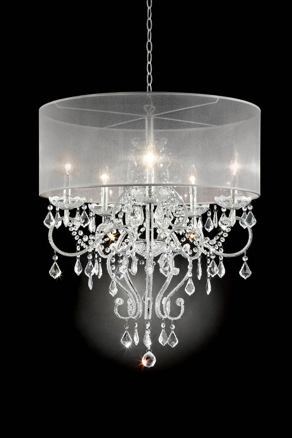 Furniture Of America Rigel Silver Glam 31 1 2"H Ceiling Lamp Model L9720H Default Title