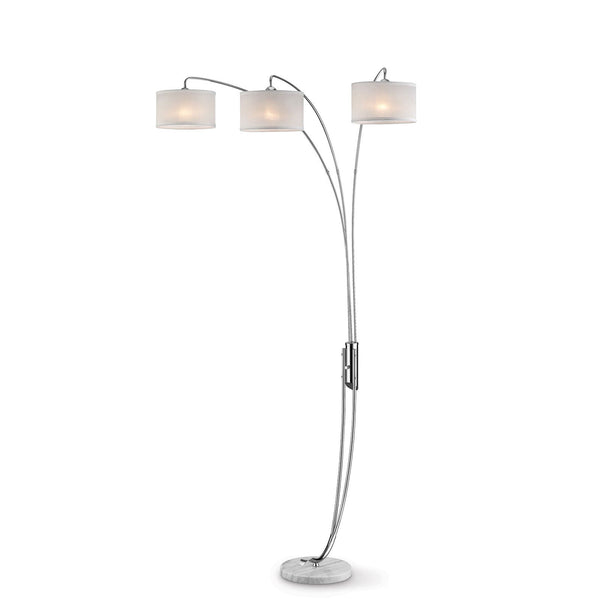 Furniture Of America Leanne Off-White/Chrome Contemporary Arch Lamp Model L99744 Default Title
