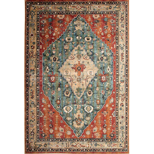 Furniture Of America Mortsel Red/Multi Contemporary 5'3" X 7'6" Area Rug Model RG1026 Default Title