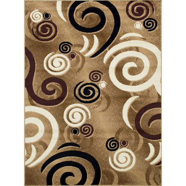 Furniture Of America Blitar Brown Contemporary 5' X 7' Area Rug Model RG5215 Default Title