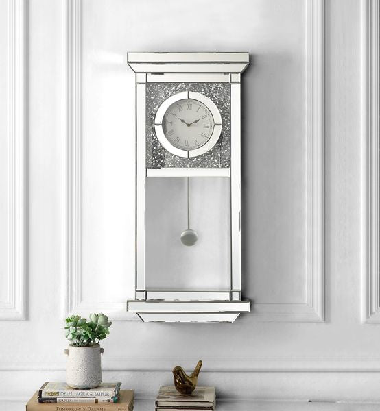 ACME Noralie Mirrored & Faux Diamonds Wall Clock Model AC00423