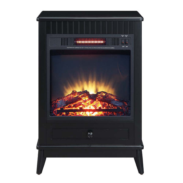 ACME Hamish Black Finish Fireplace Model AC00851