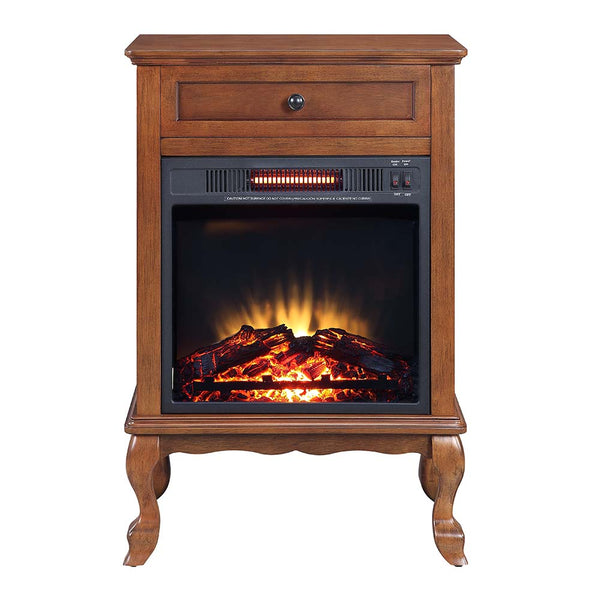 ACME Eirene Walnut Finish Fireplace Model AC00855