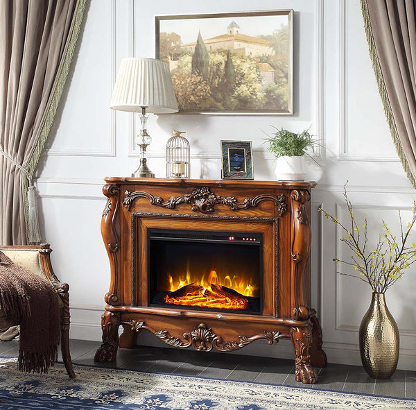 ACME Dresden Cherry Oak Finish Fireplace Model AC01309