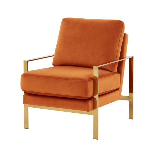 Divani Casa Bayside Modern Orange Fabric Accent Chair Orange Accent Chair SKU VGRH-RHS-AC-229-OG-ORG-CH Product ID: 78856
