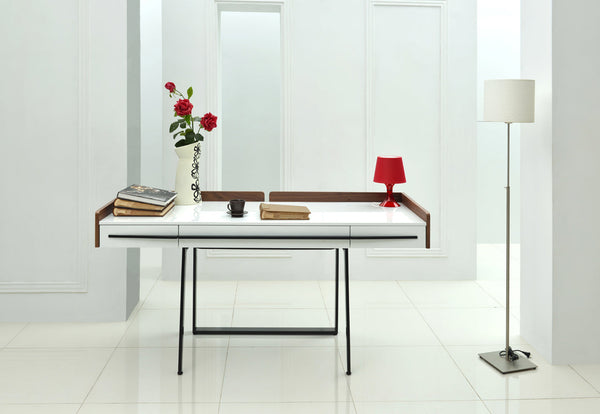 Nova Domus Branton Mid Century White & Walnut Office DeskVig Furniture Model VGGUVIG-OT-001 ID 70931 UPC 840729149792 catch