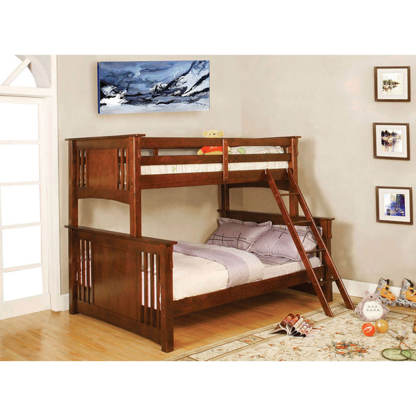 Furniture Of America Spring Creek Oak Cottage Twin | Full Bunk Bed