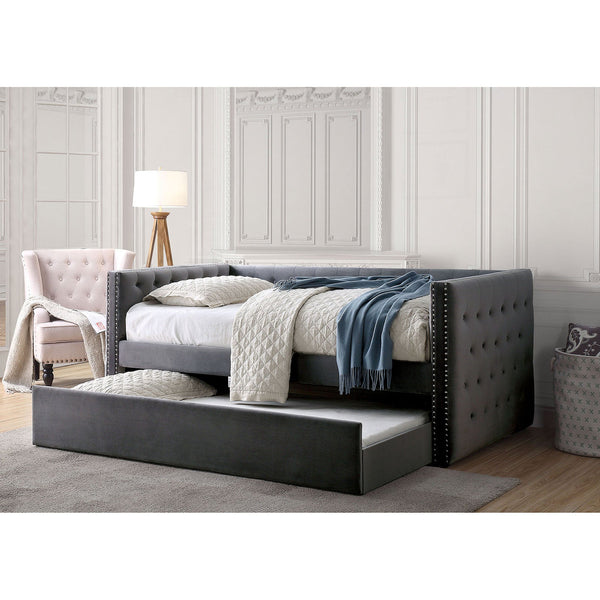 Furniture Of America Susanna Gray Transitional Daybed With Trundle