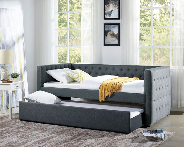 Furniture Of America Tricia Gray Transitional Twin Daybed With Trundle