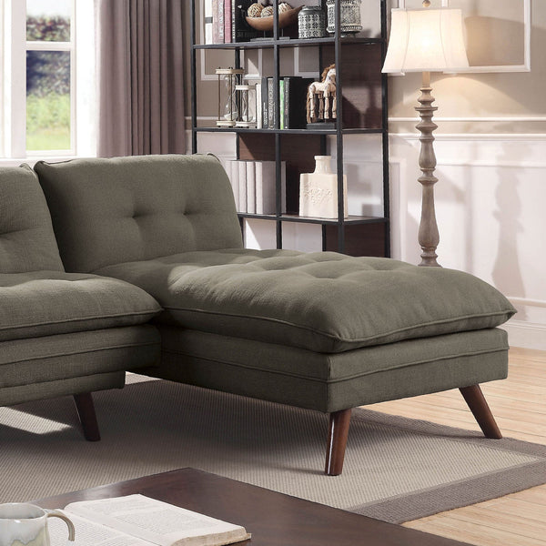 Furniture Of America Braga Gray Mid-Century Modern Chaise